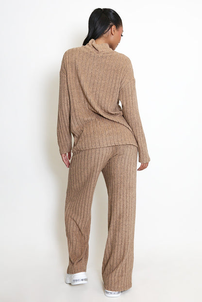 Lightweight Oversized Loungewear Set-caramel