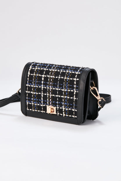 Tweeted Crossbody Bag-Black